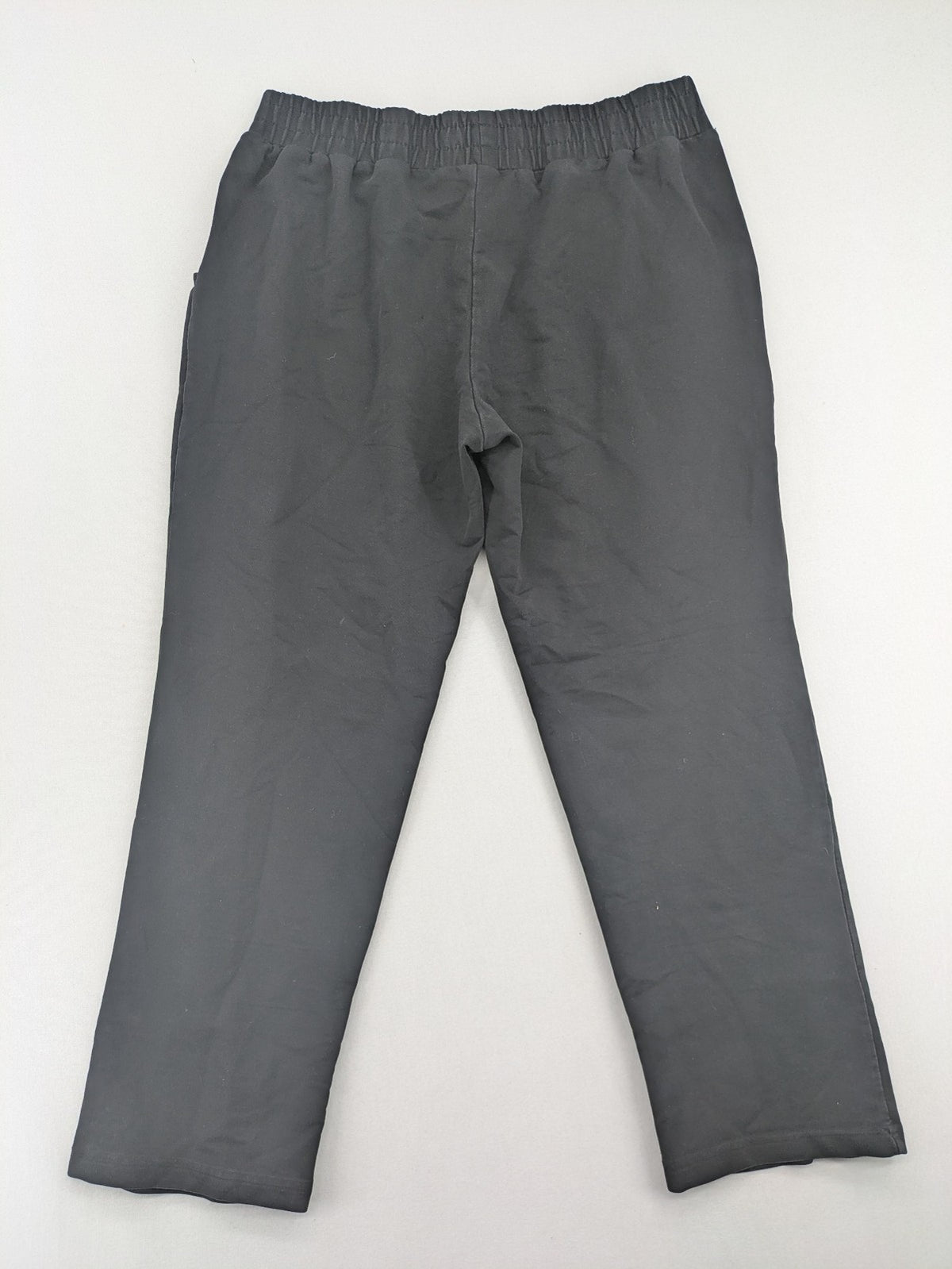 BWEST grey pants with elastic waistband and side pockets for comfort and functionality.
