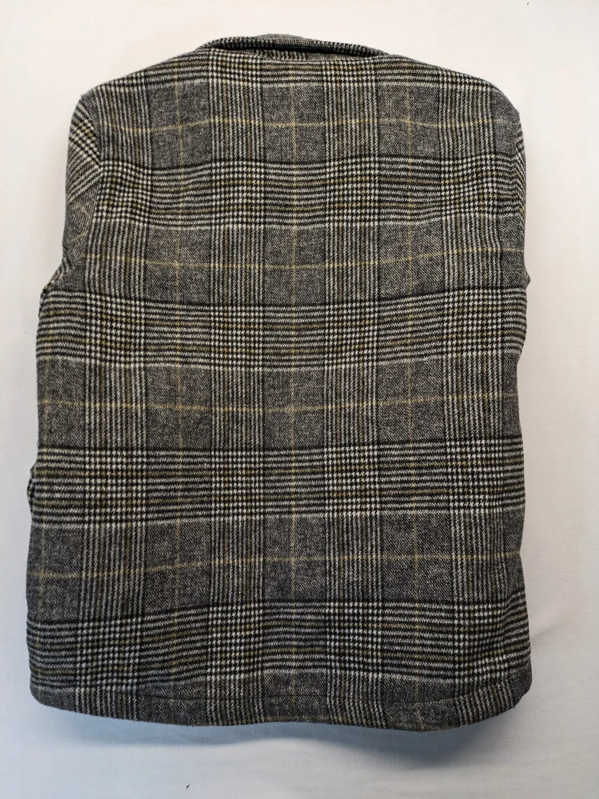Clockhouse grey check shacket jacket with quilted lining and logo detail.