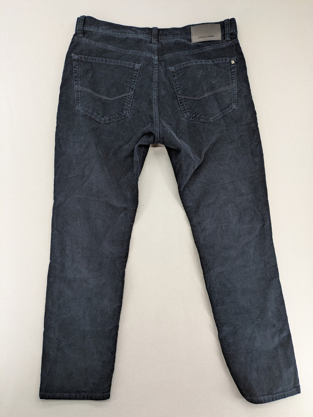 Pierre Cardin grey tapered cord trousers 5-pocket design soft cotton blend