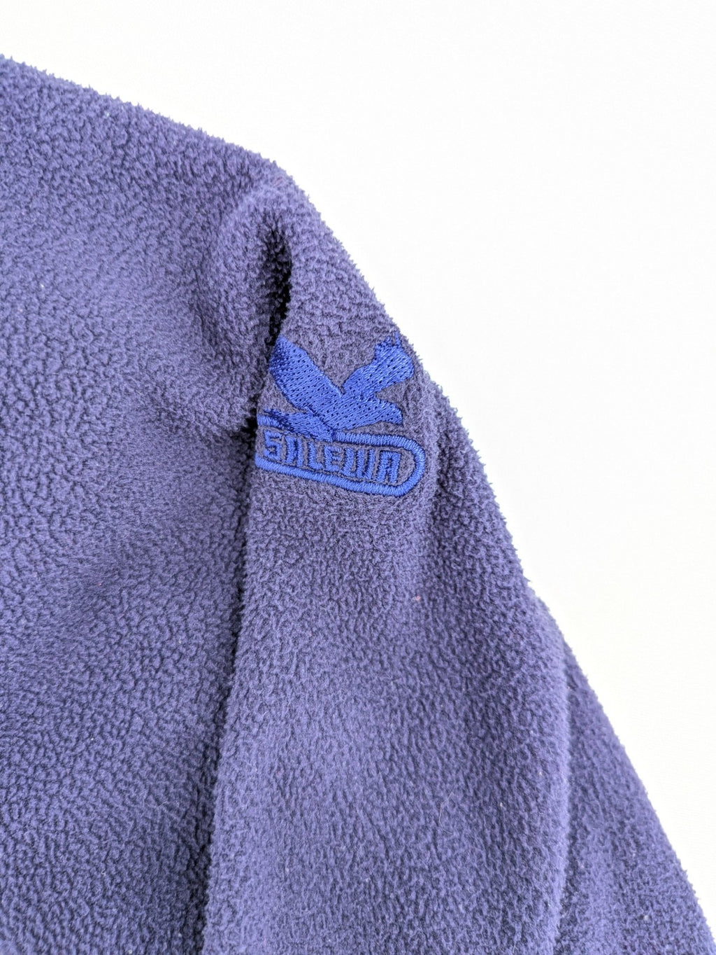 SALEWA purple fleece jacket full zip with hood, soft Polarlite material, classic design.