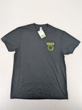 Bandshirt grey band t-shirt featuring yellow Nirvana smiley logo graphic, 100% cotton.
