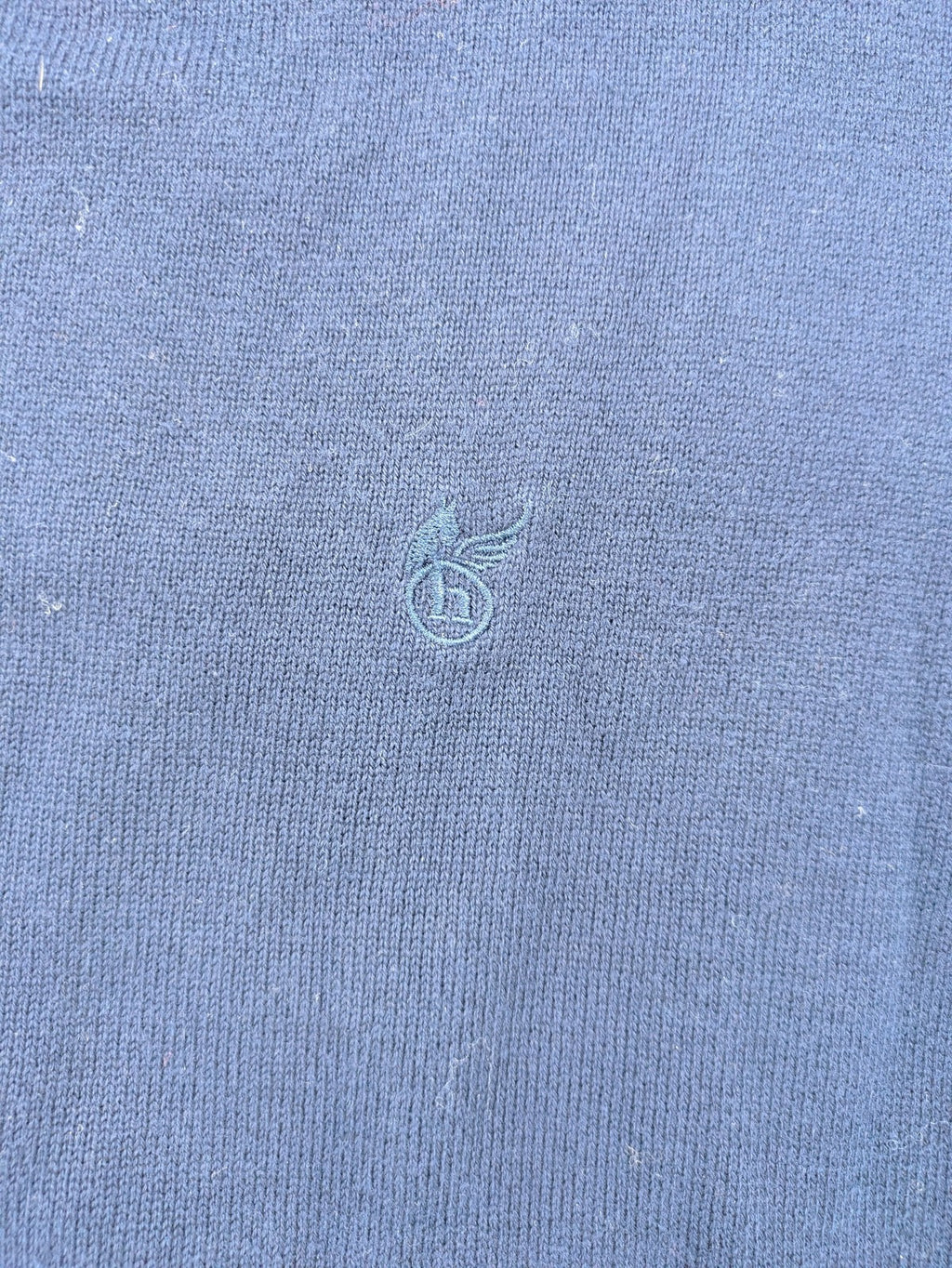 Hajo pink turtle neck jumper with embroidered logo and ribbed cuffs.