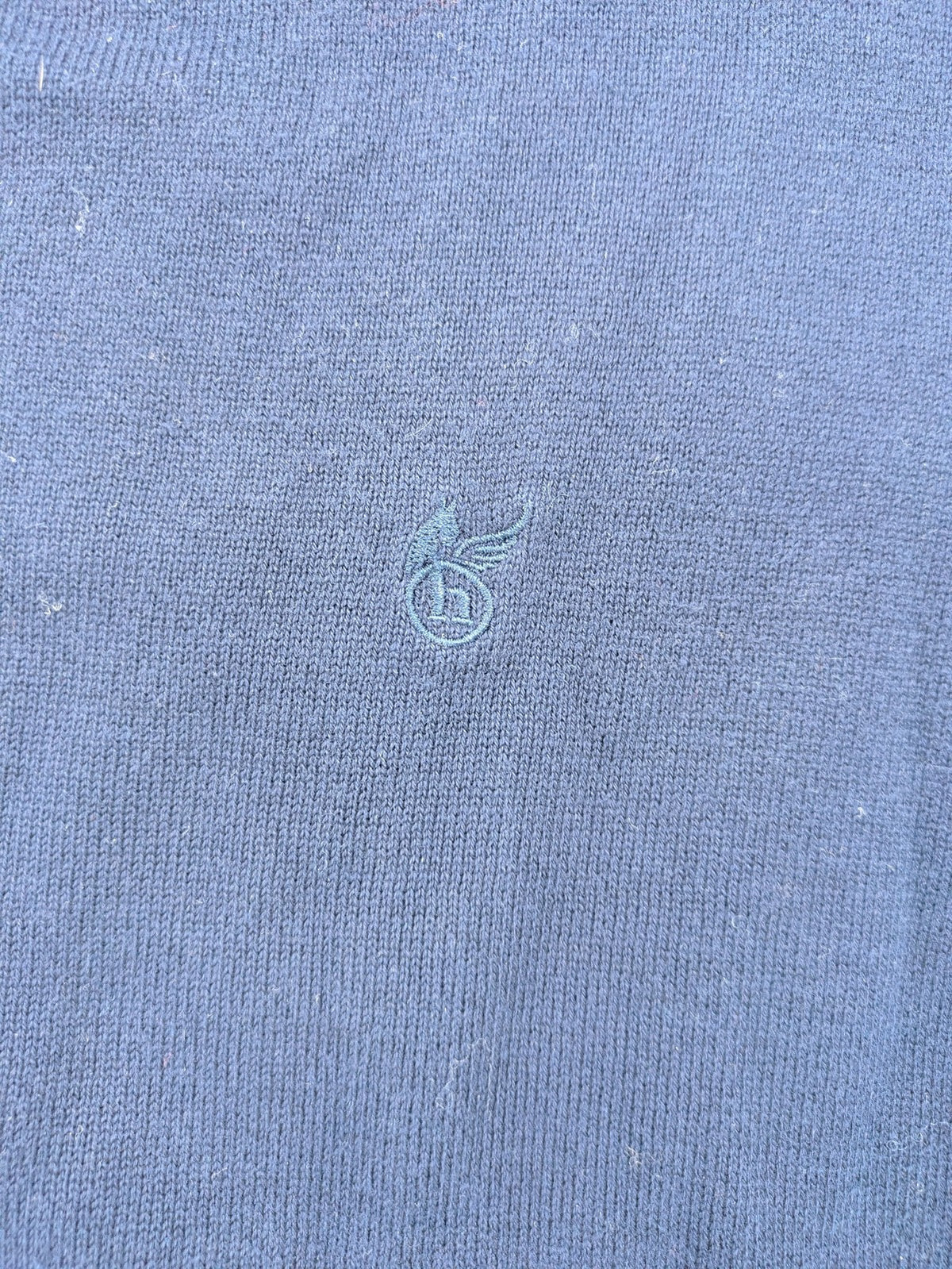 Hajo pink turtle neck jumper with embroidered logo and ribbed cuffs.