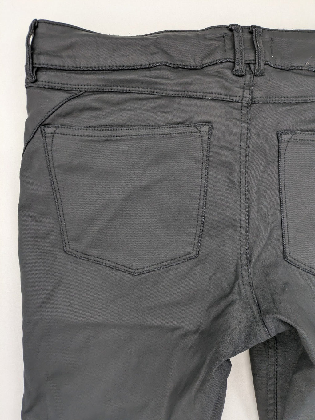 Tom Tailor Denim grey extra skinny jeans with coated finish and classic five-pocket design.