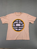 Dragon Ball Z beige t-shirt relaxed fit featuring Goku Go kanji symbol.