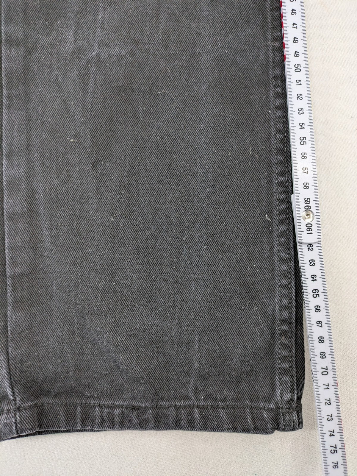 Baumwolle grey straight jeans 5-pocket style faded look robust cotton
