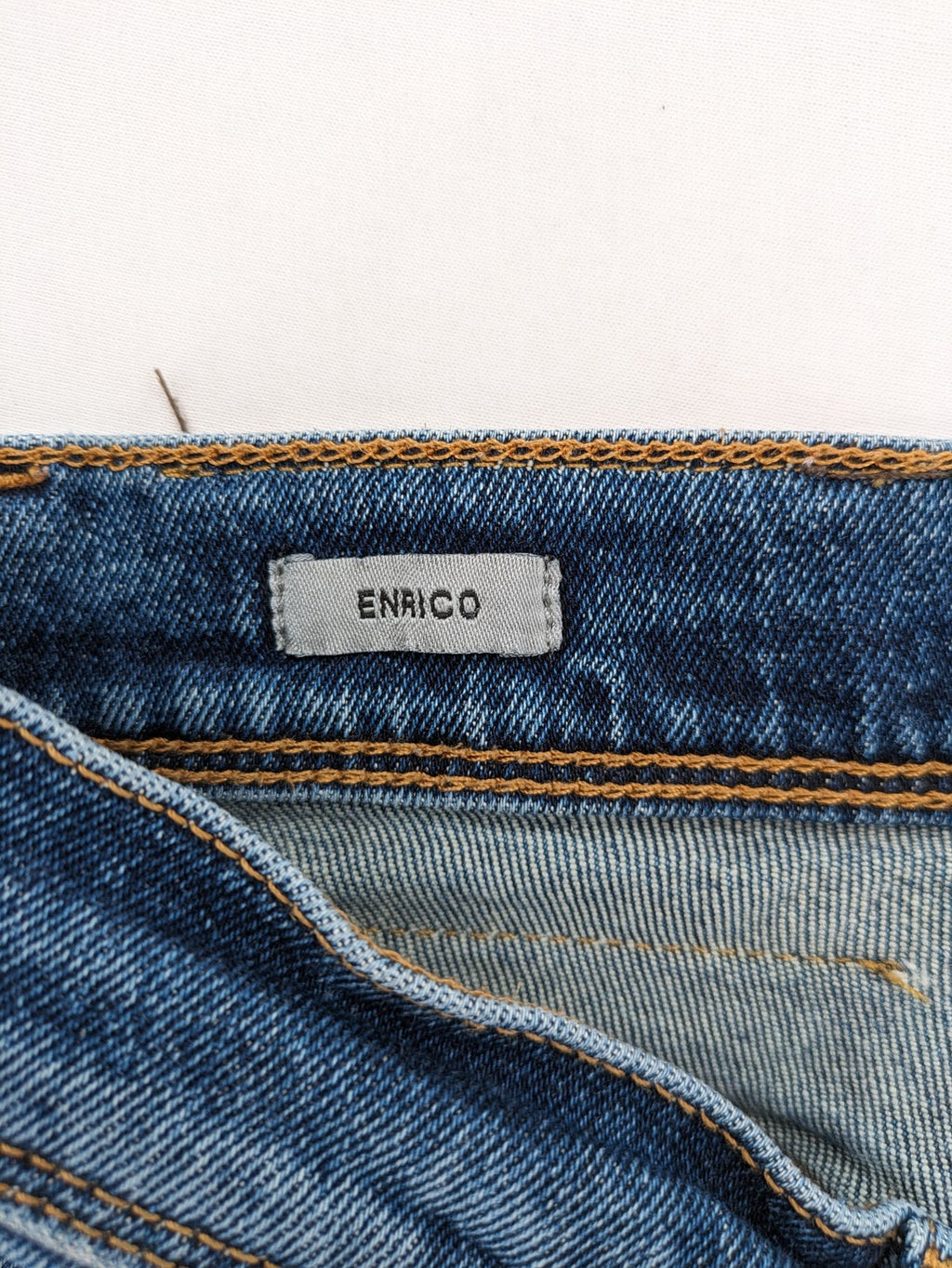 LTB blue straight jeans with low rise, button fly, and classic denim wash.