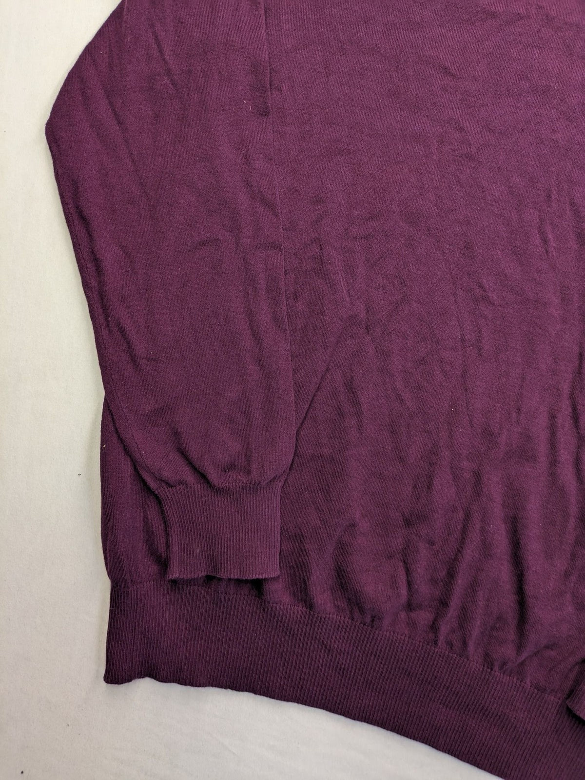 Watsons turtle neck jumper burgundy fine knit with ribbed collar and tag.
