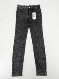FB Sister skinny jeans black acid wash stretch denim with push-up design.