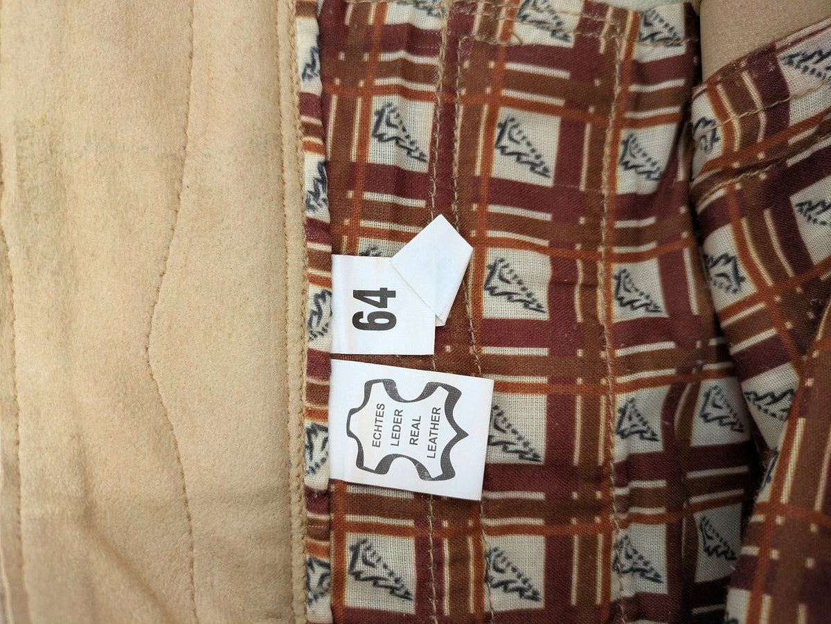 Alpenlife traditional leather pants brown with detailed embroidery and classic suspenders.