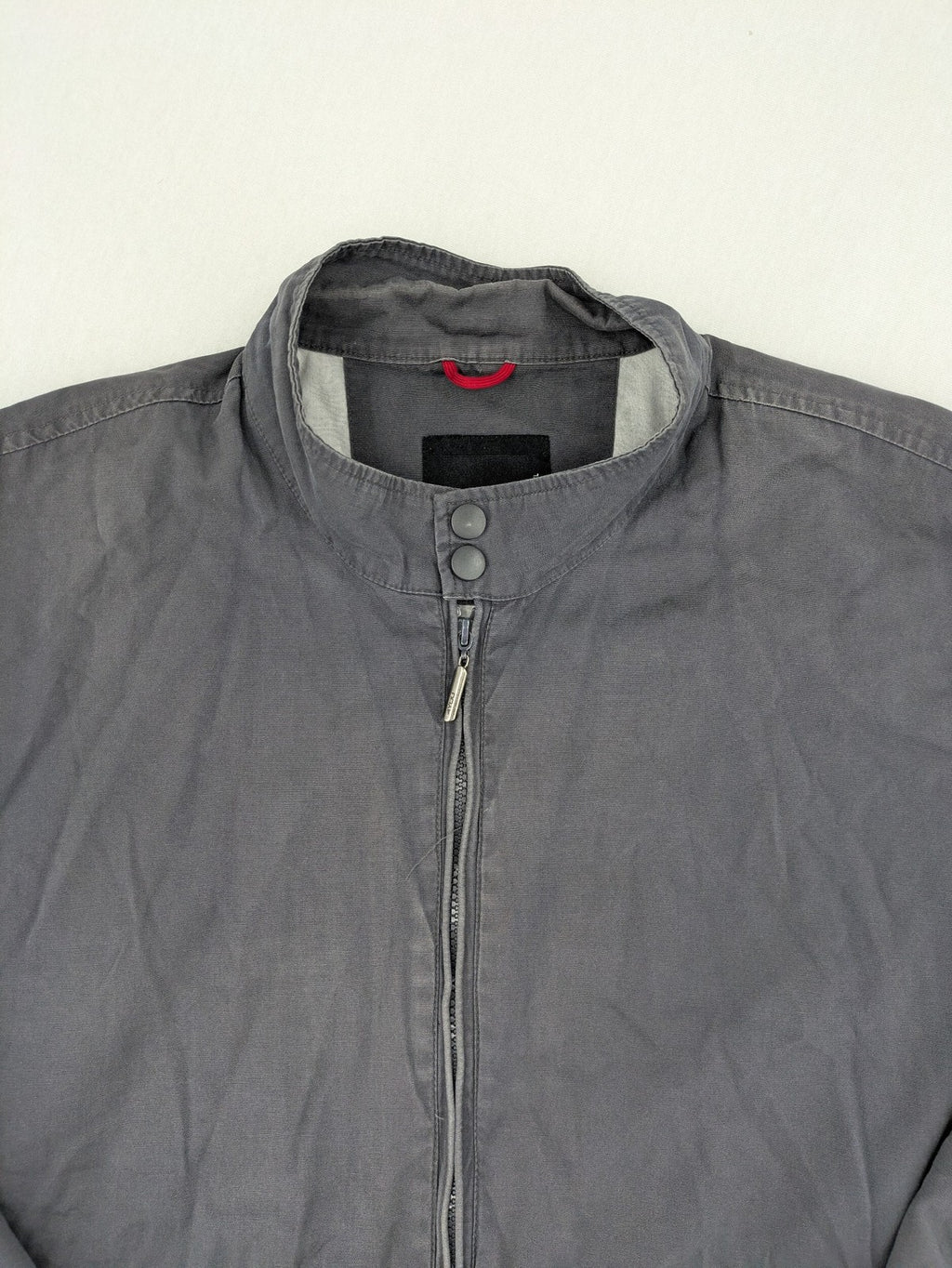 4YOU grey jacket size XXL cotton with stand-up collar and zipper closure.