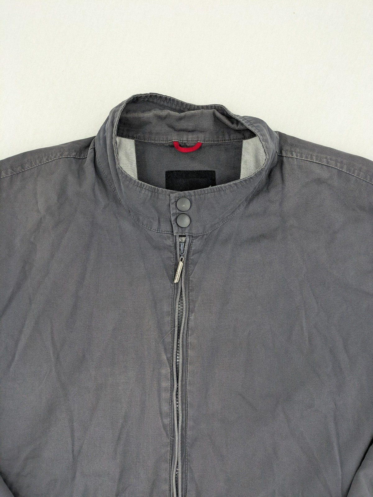 4YOU grey jacket size XXL cotton with stand-up collar and zipper closure.