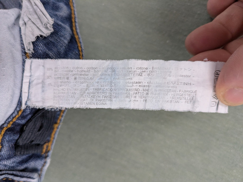 Zara Kids blue skinny jeans medium wash five-pocket design soft stretch denim