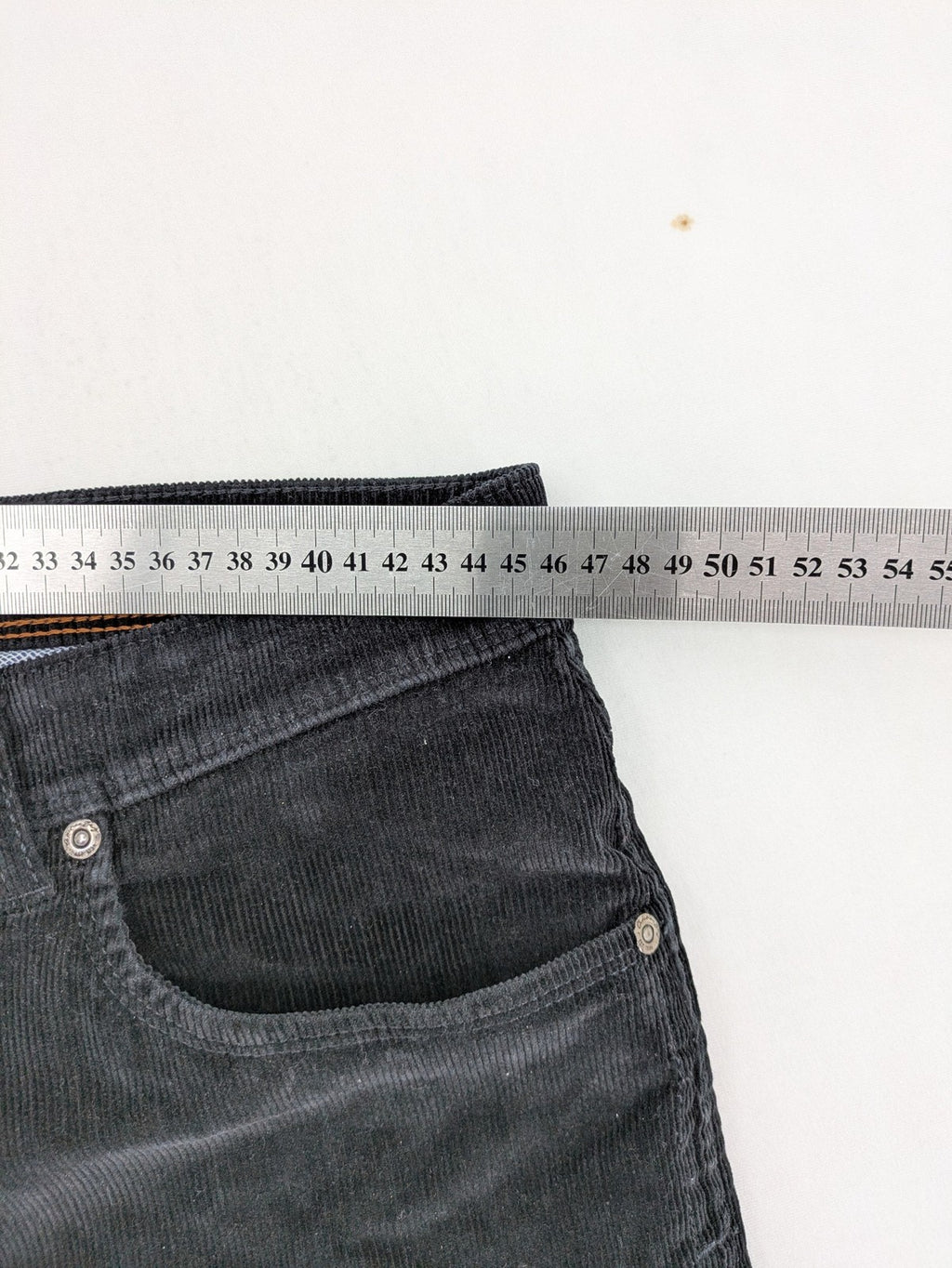 Christian Berg black cord pants straight fit 5-pocket design cotton blend
