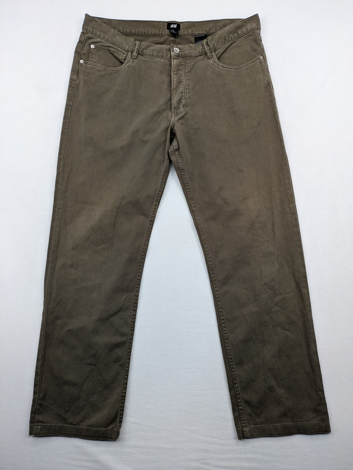 H&M khaki chino pants five-pocket design cotton stretch material
