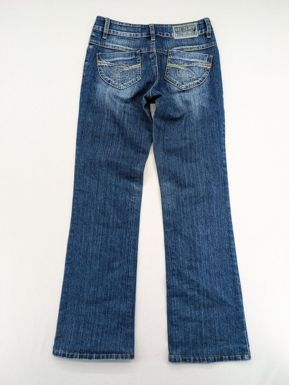 Victory TTD blue bootcut jeans low-rise stretch denim classic wash