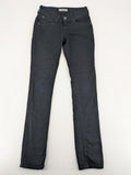Levi's black slim fit jeans with classic 5-pocket design and zipper fly.