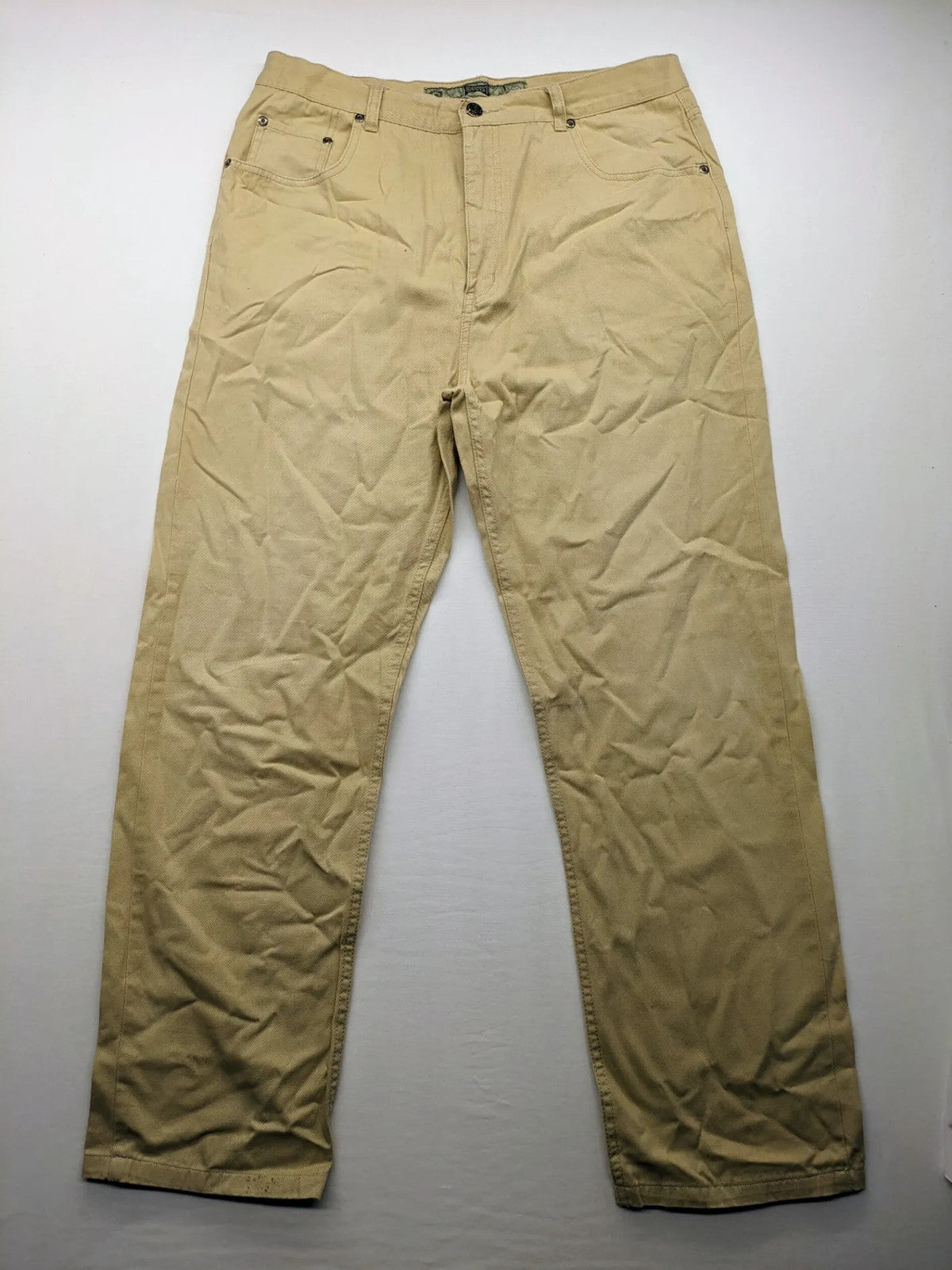 Go West beige straight jeans 5-pocket style durable cotton material