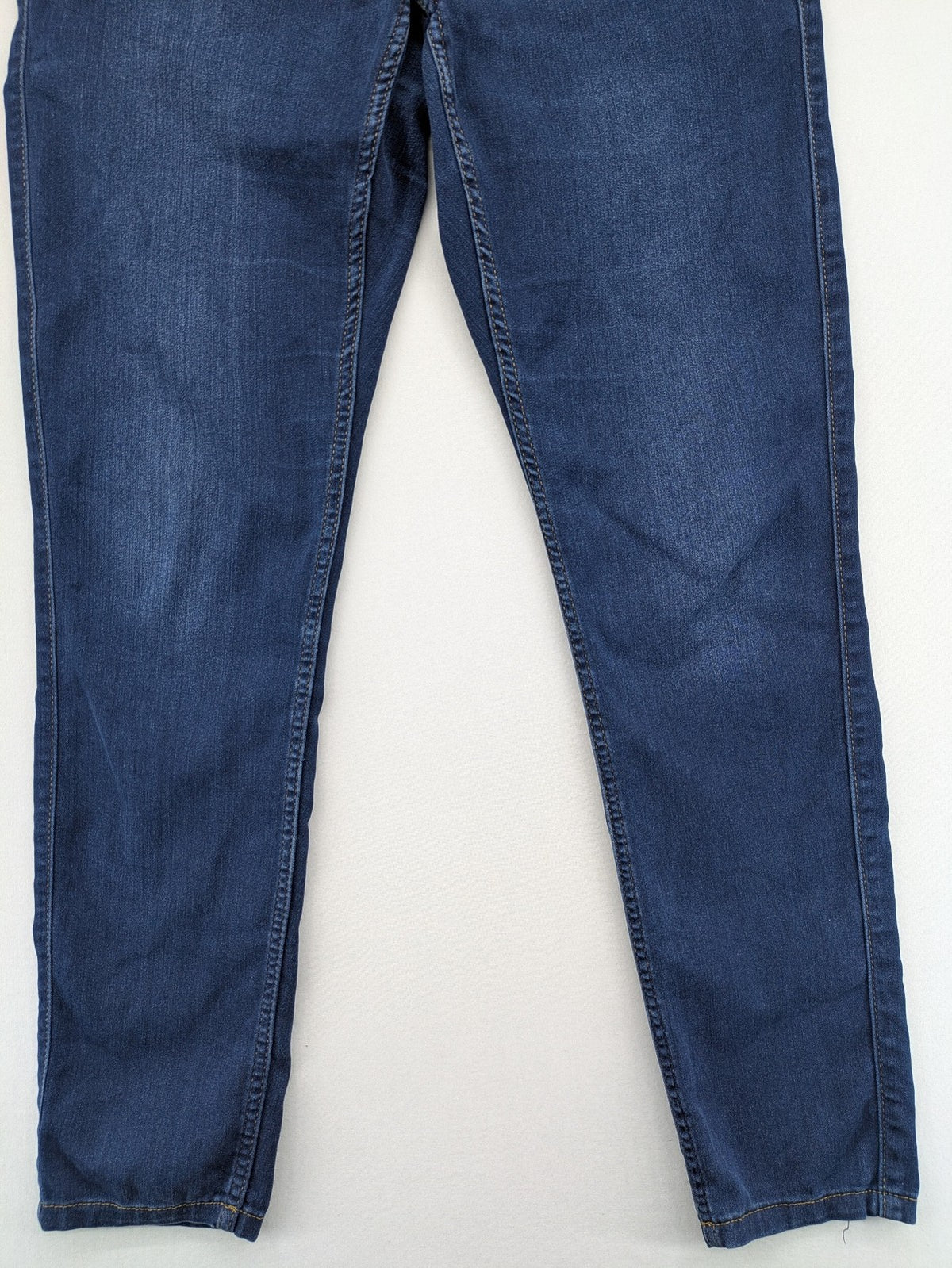 ONLY blue straight jeans classic 5-pocket design dark wash cotton slim fit