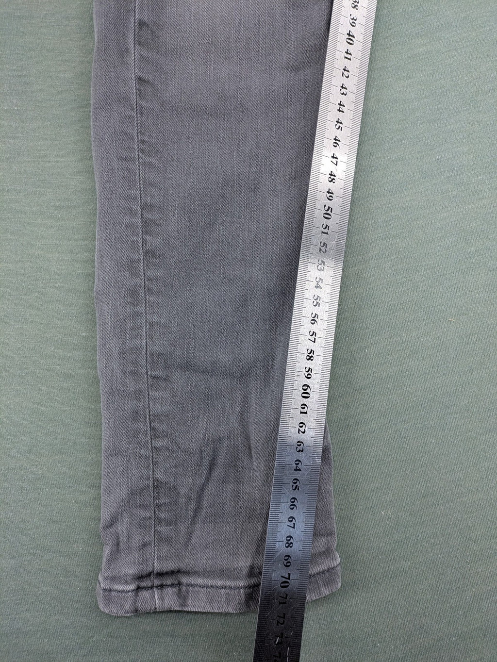 Scotch & Soda grey straight jeans with classic five-pocket design and logo patch.