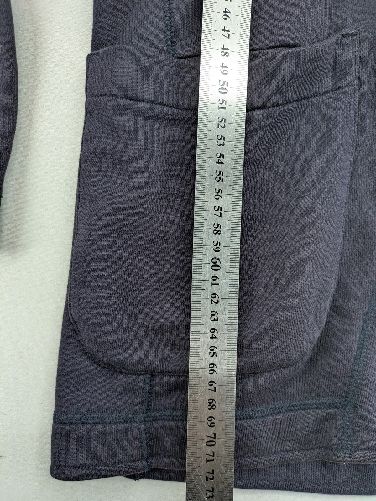 Marc O'Polo grey sweatblazer jacket, structured organic cotton, elbow patches, striped inner lining.