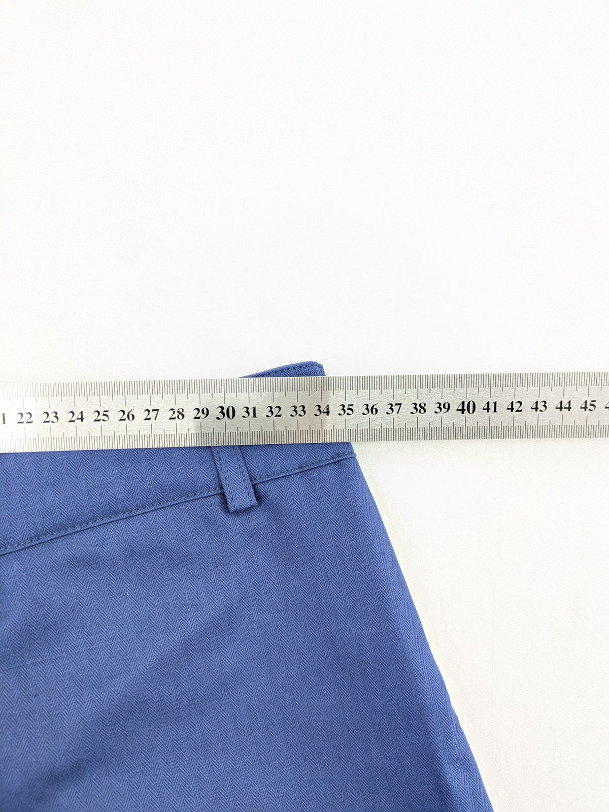 Uvex blue work pants 100% cotton with elastic waistband and straight leg design.