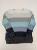 Gerry Weber turtle neck jumper multi-coloured striped pattern soft cashmere blend