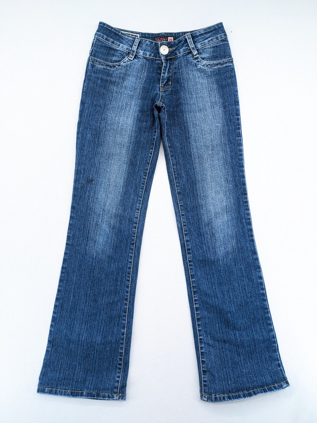 Victory TTD blue bootcut jeans low-rise stretch denim classic wash