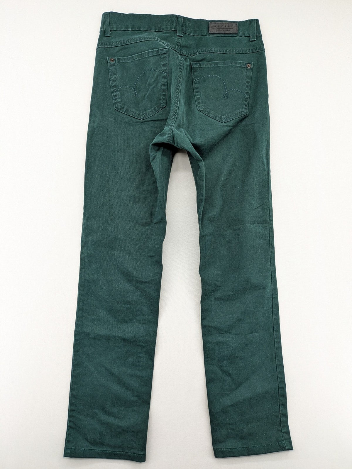 Angels green straight jeans, 5-pocket style, made from cotton blend with stretch.
