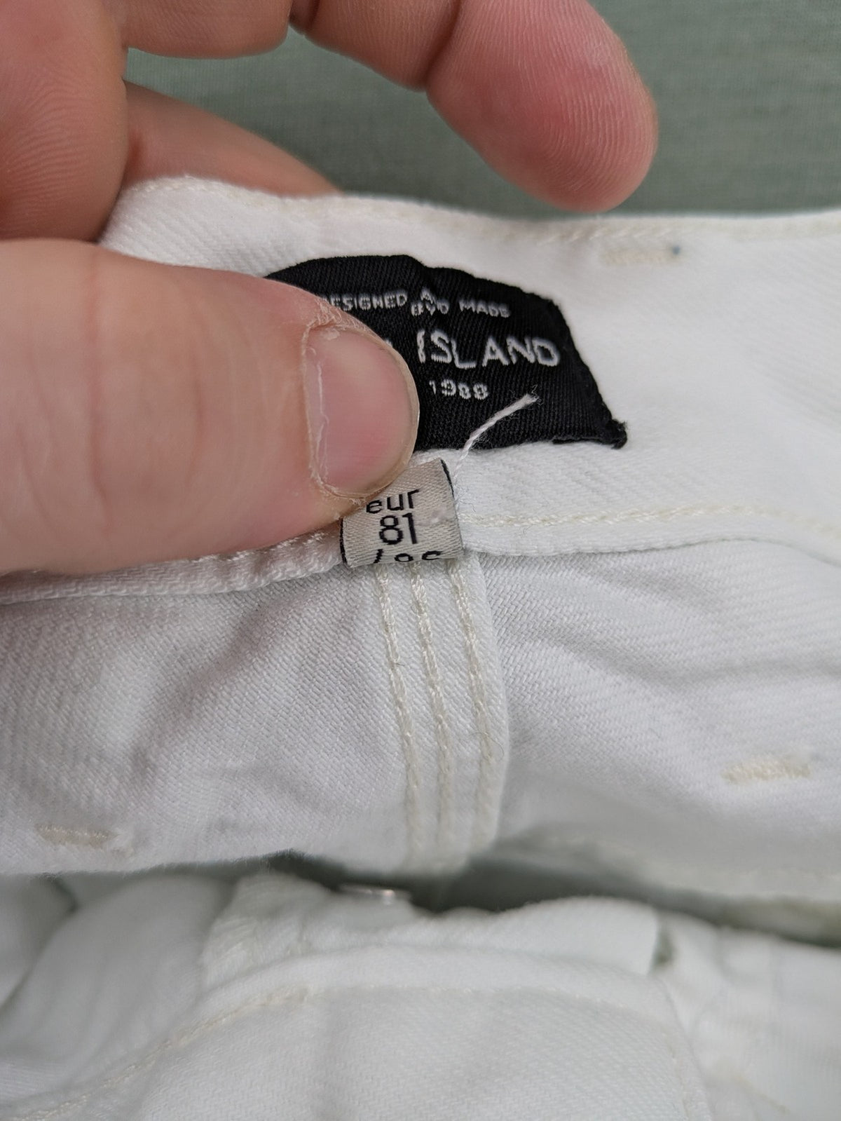 River Island white straight jeans slim fit 100% cotton denim modern design