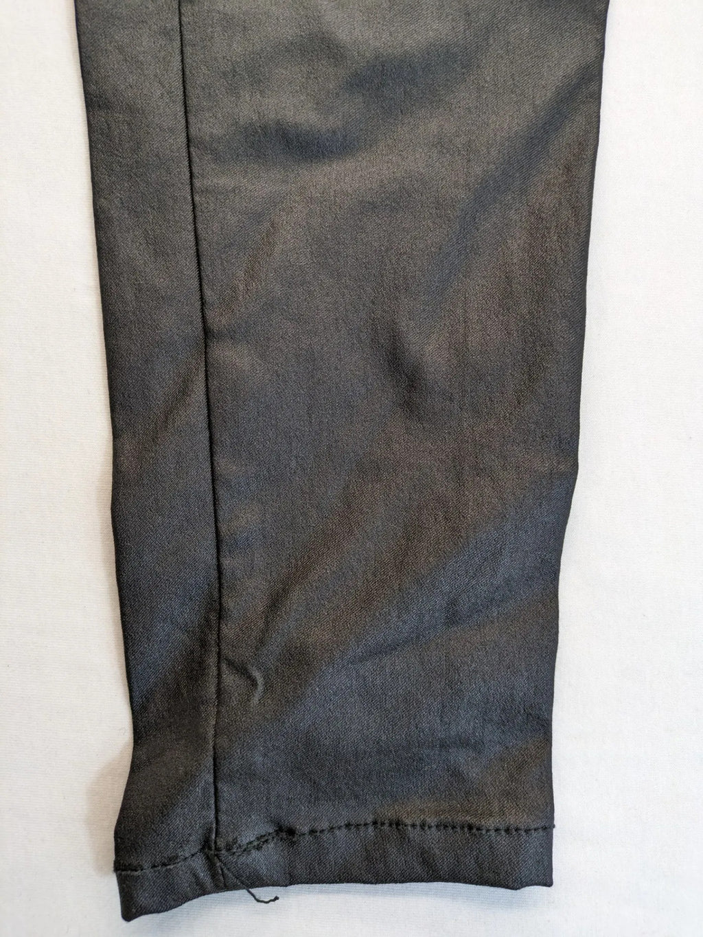 Rinascimento black straight jeans faux leather look skinny fit with glossy finish