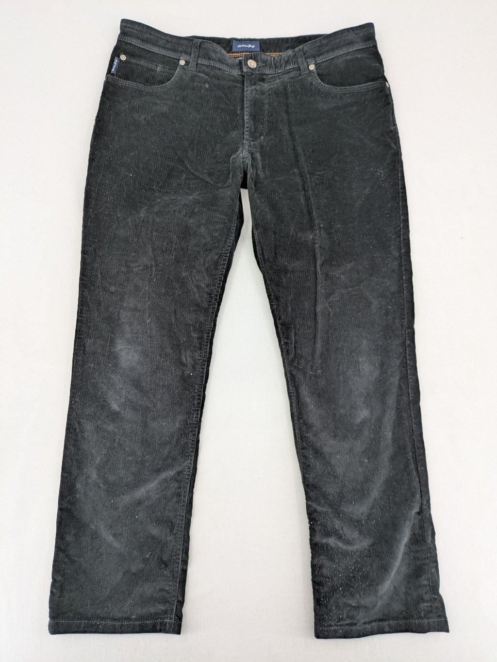 Christian Berg black cord pants straight fit 5-pocket design cotton blend