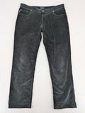 Christian Berg black cord pants straight fit 5-pocket design cotton blend