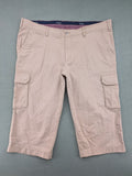 BRAX beige cargo shorts regular cut cotton with multiple pockets and classic design