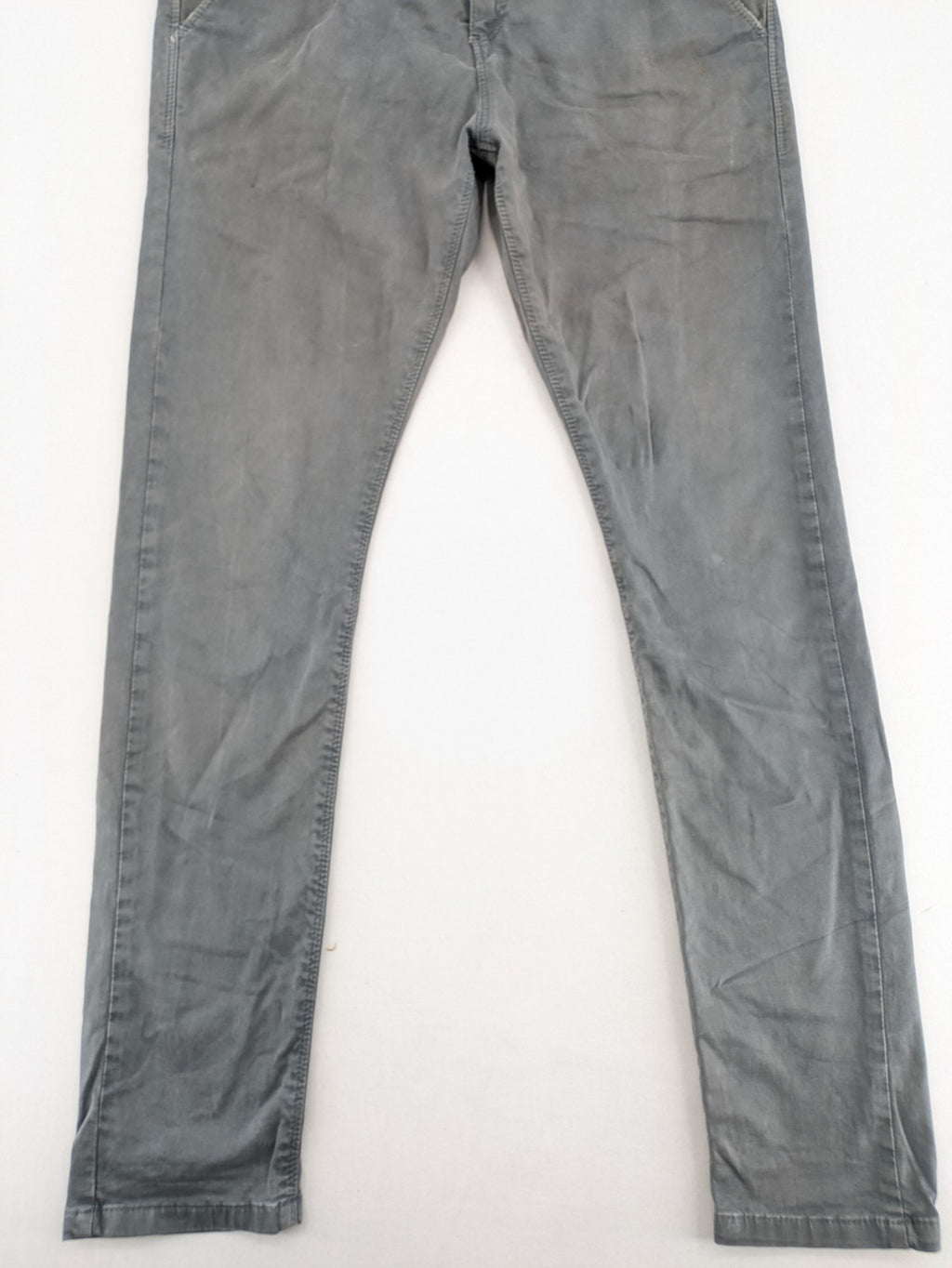Money grey chino pants slim fit cotton stretch made in Italy with button closure.
