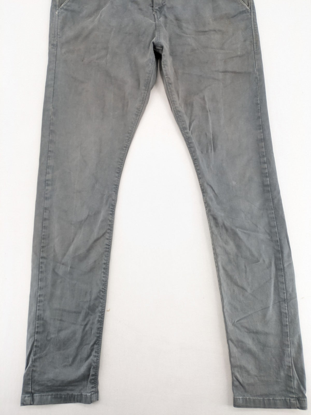 Money grey chino pants slim fit cotton stretch made in Italy with button closure.