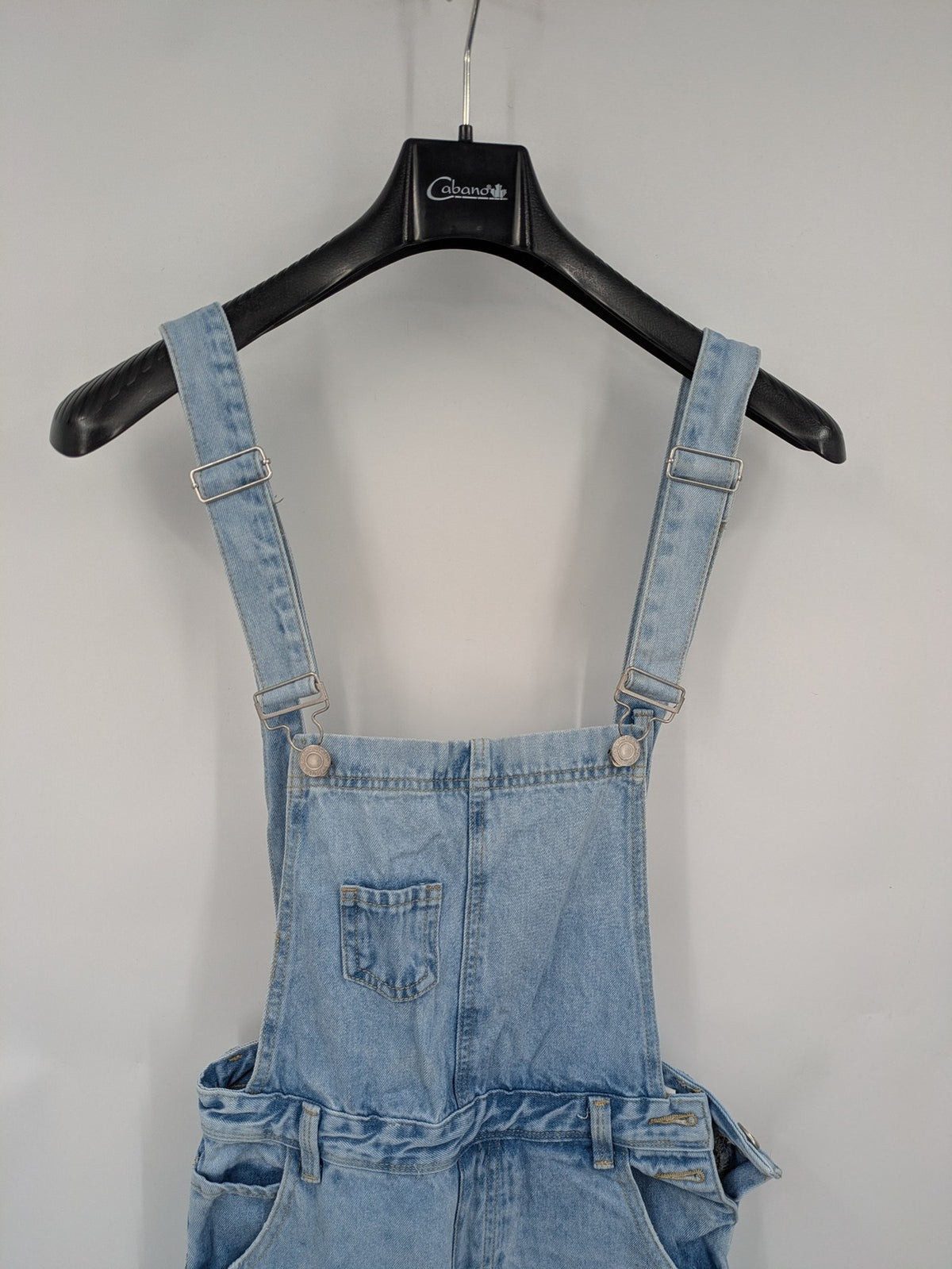 FB Sister blue straight jeans distressed patchwork design relaxed fit 100% cotton