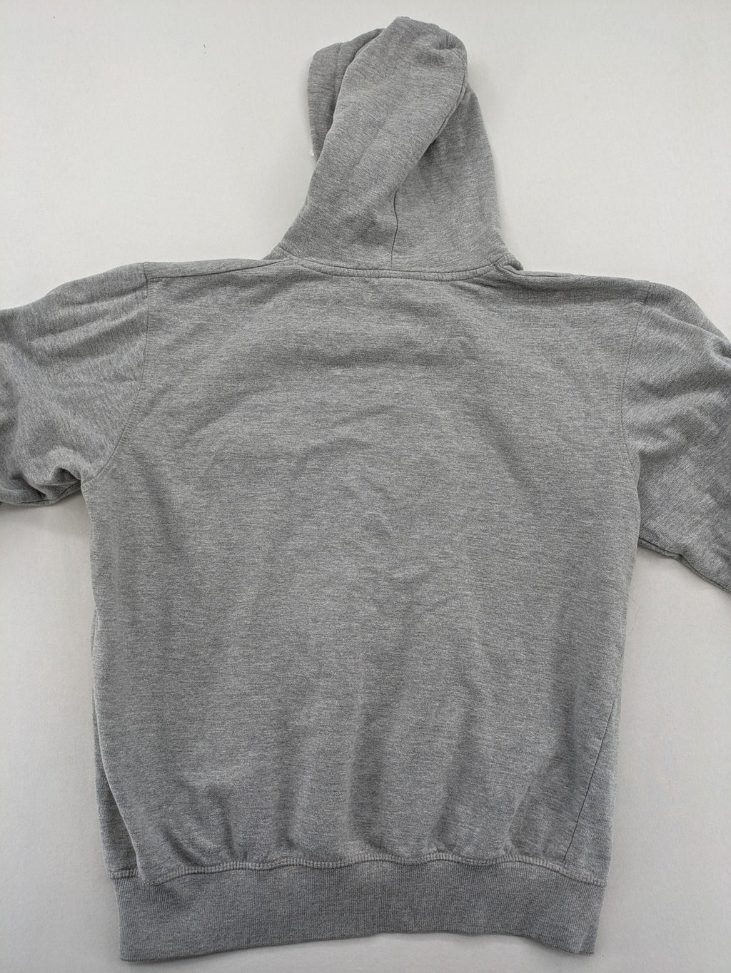 Uncle Sam grey hoodie with logo print, kangaroo pocket, and drawstring hood.