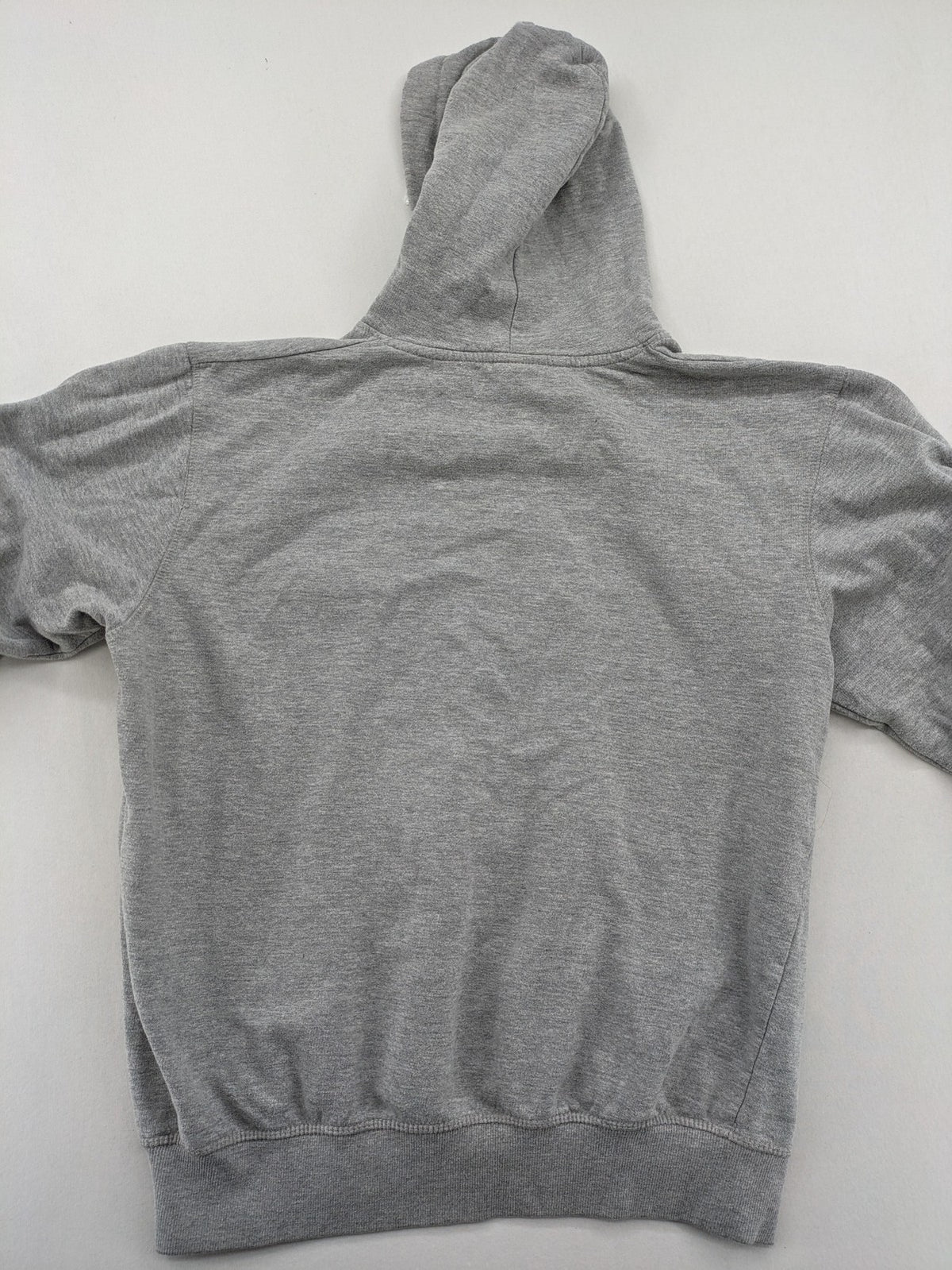Uncle Sam grey hoodie with logo print, kangaroo pocket, and drawstring hood.