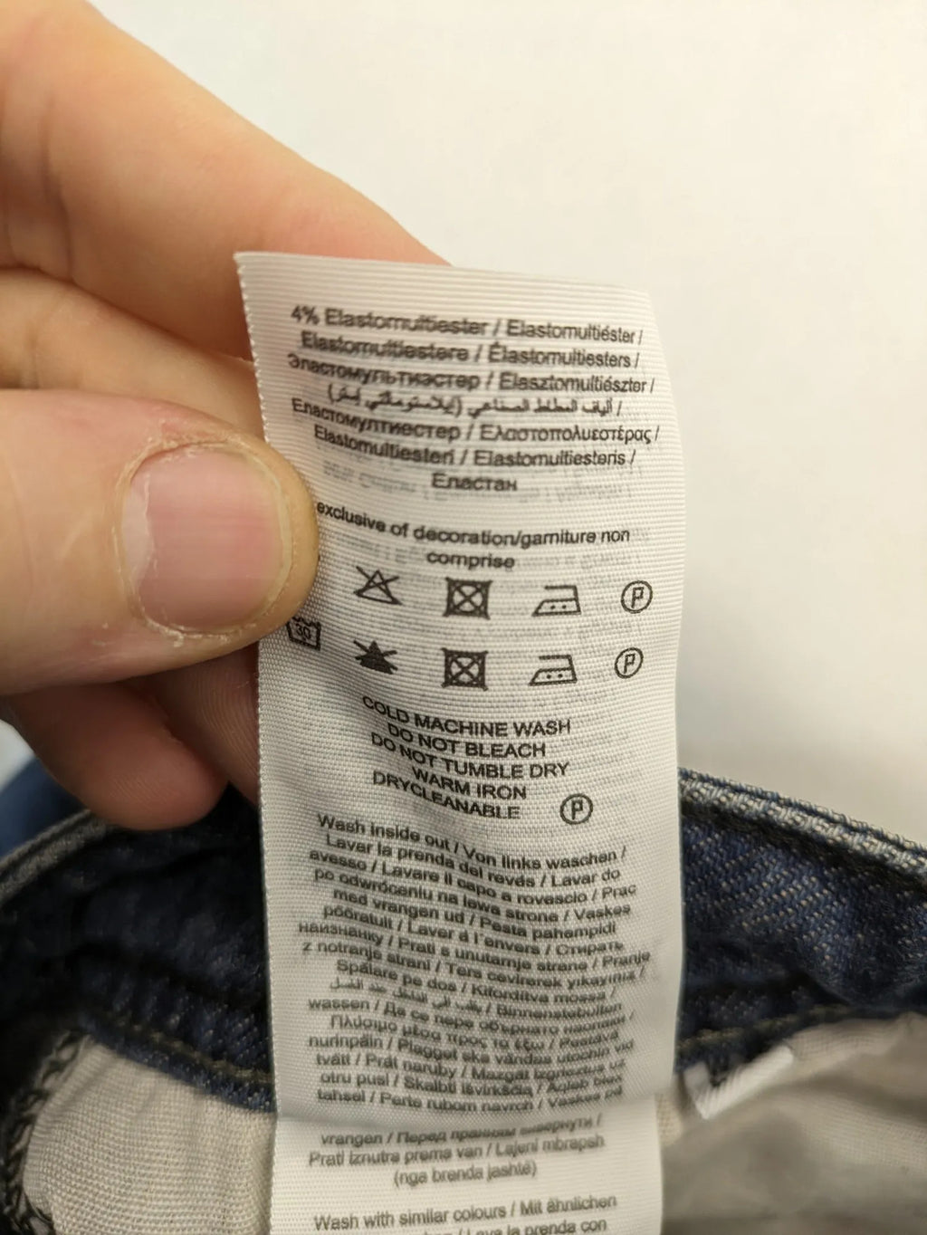 Only & Sons blue straight jeans with classic 5-pocket design and button fly.