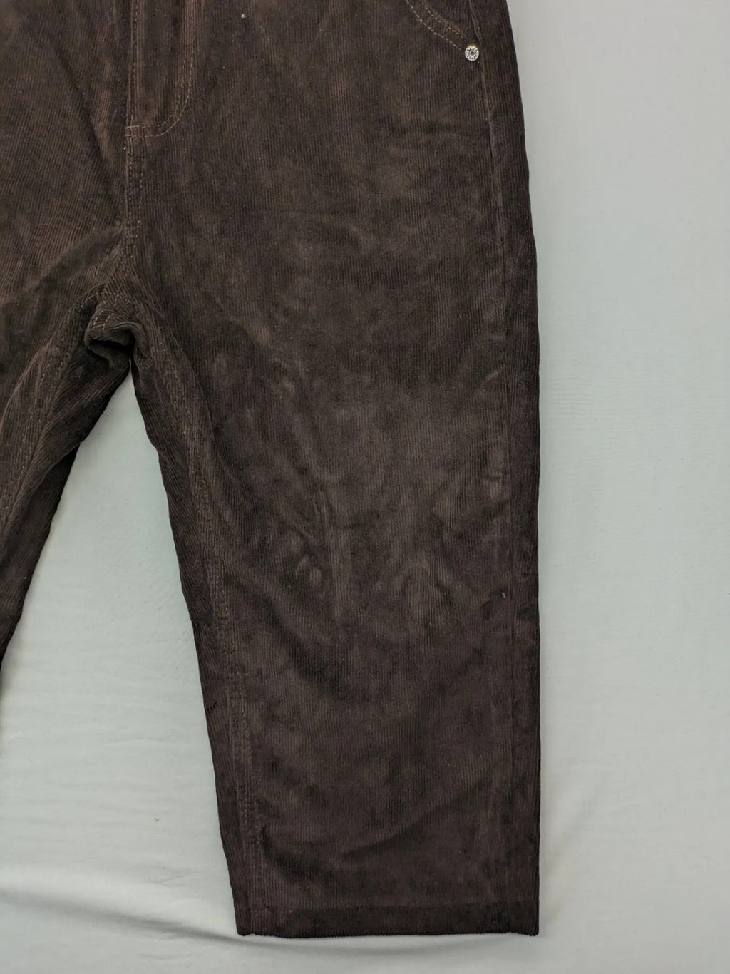 Tomfear black pants 3/4 length classic 5-pocket design corduroy material