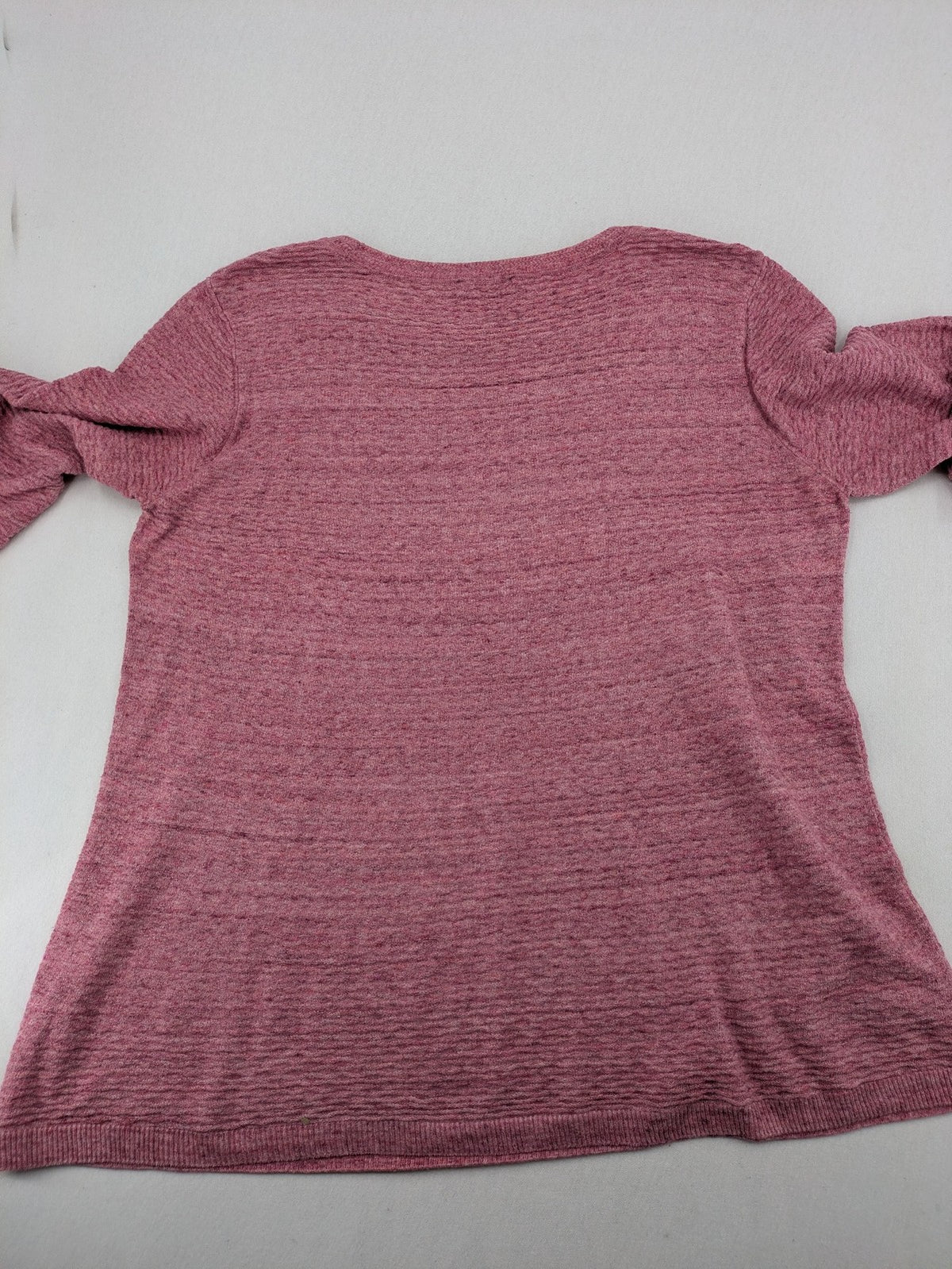 Cecil turtle neck jumper grey pink melange with textured knit and 3/4 sleeves.