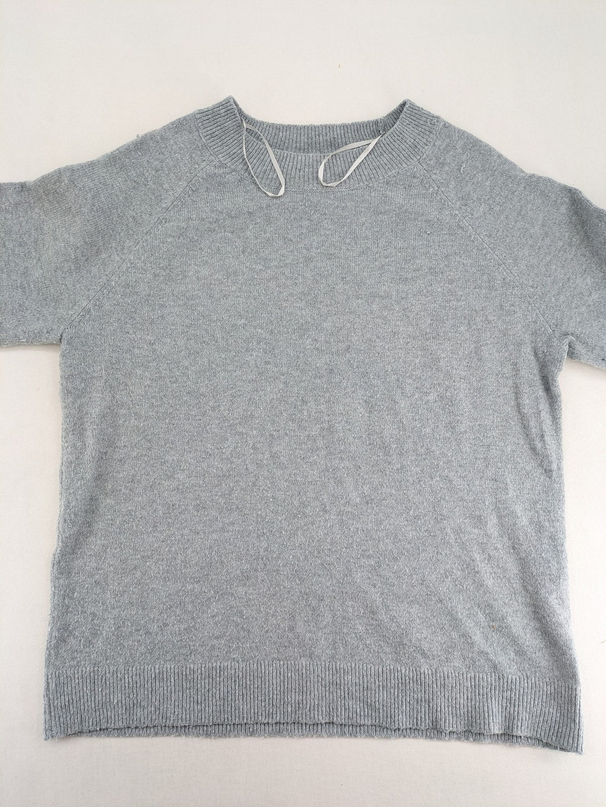 ONLY grey turtle neck jumper with raglan sleeves and classic round neckline.