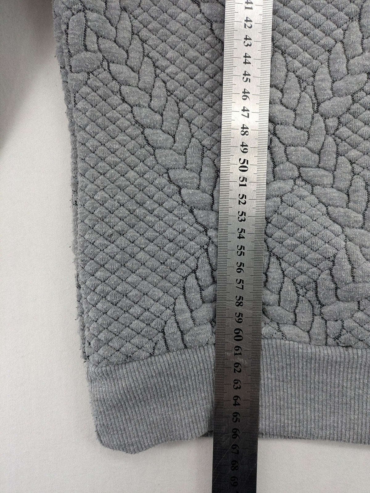 Zara Man grey turtle neck jumper textured cable knit pattern classic fit