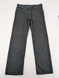 BRAX black straight jeans Carlos model, washed finish, durable cotton with stretch.
