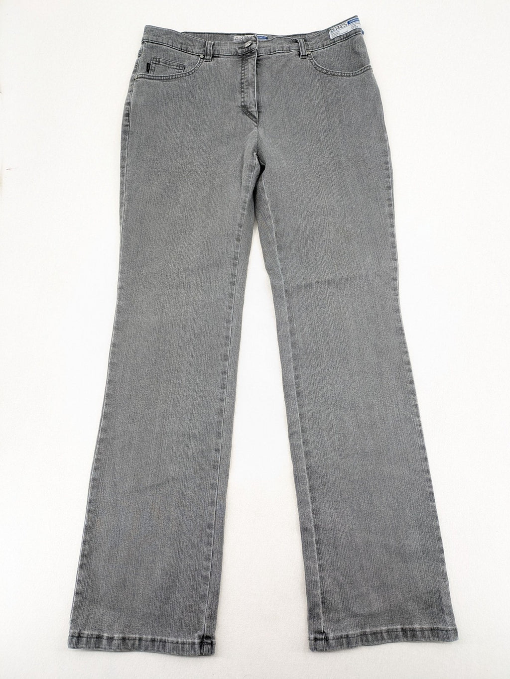 Zerres grey straight jeans slim fit comfort waistband cotton blend material