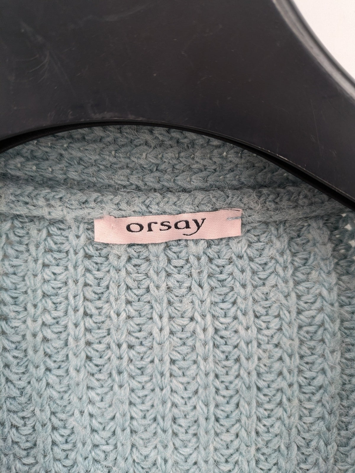 Orsay grey turtle neck jumper open front longline chunky knit with pockets.