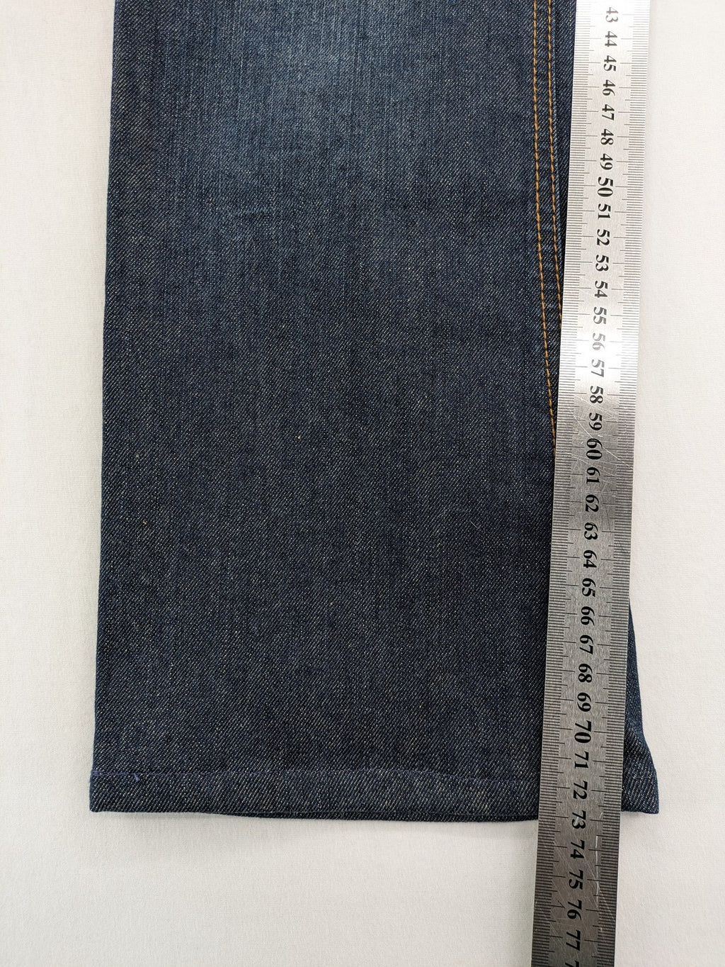 Exe blue straight jeans slim fit bootcut stretch denim with classic 5-pocket styling.