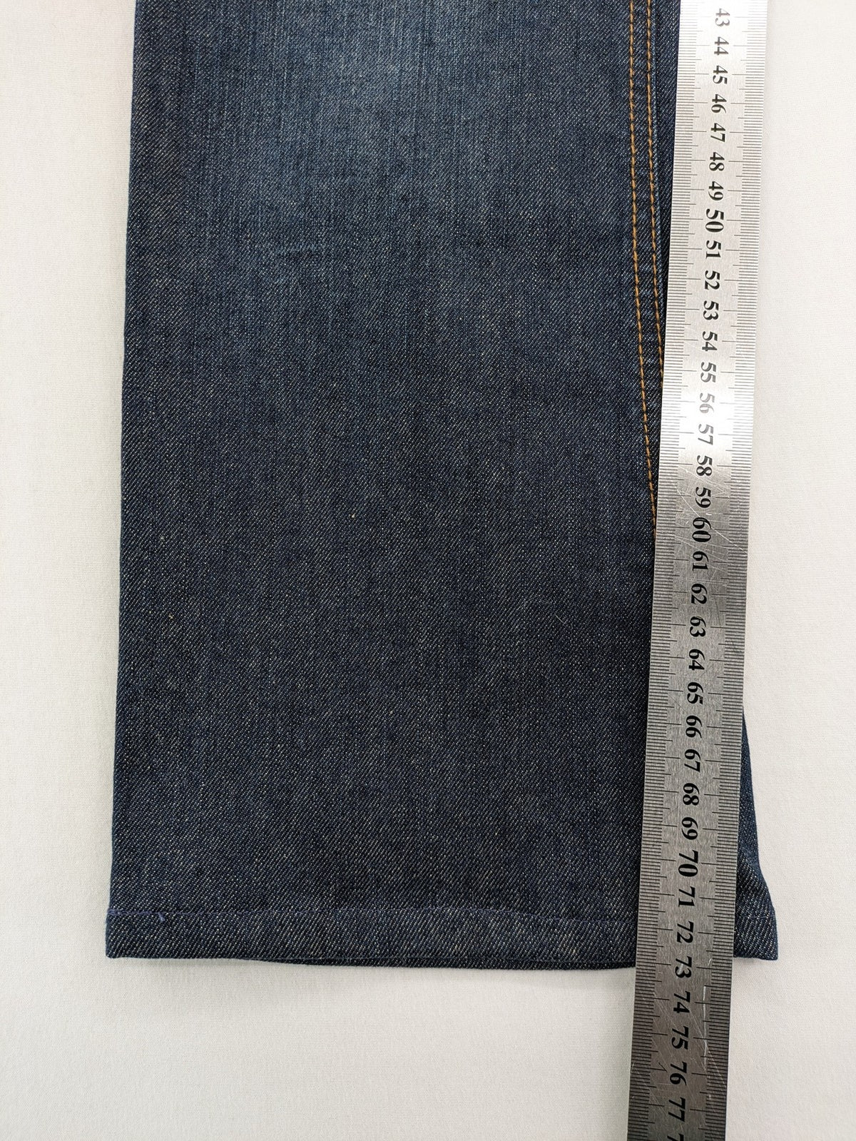 Exe blue straight jeans slim fit bootcut stretch denim with classic 5-pocket styling.