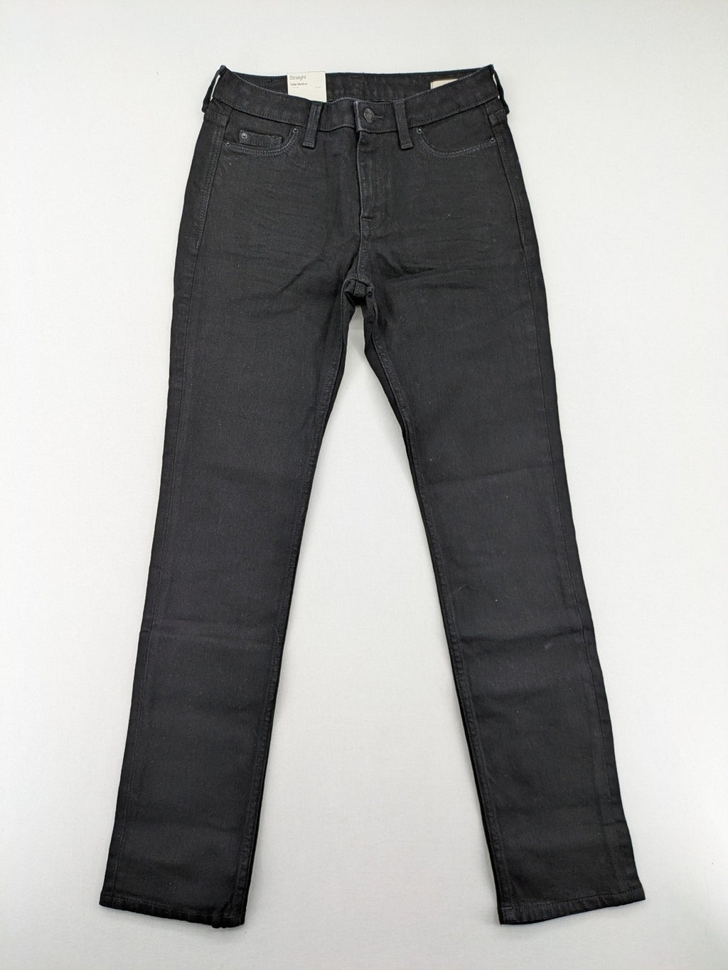 Esprit grey straight jeans with medium rise, classic denim style, zip and button closure.